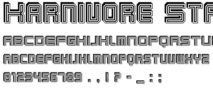 Karnivore Stack font